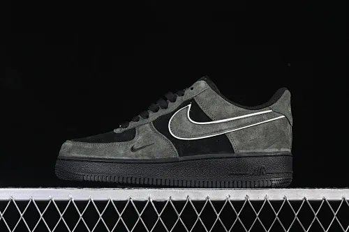 All Categories Nk Air Force 1 Air Force Series Nk Air Force 1 Low Air Force Low Nike Air Force 1'07 Low Army Green Black Autumn and Winter Suede Air Force One Low Casual Sneakers ZH0316-132